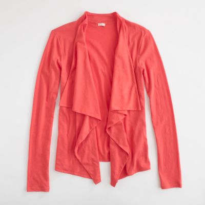 Factory cascade-front cardigan