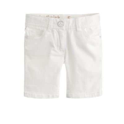 Girls' white toothpick jean short