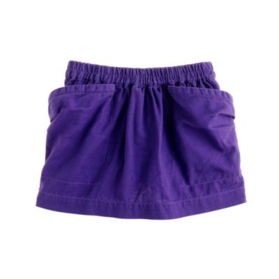 Girls' patch-pocket skort