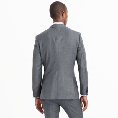 Ludlow suit jacket with center vent in Italian worsted wool