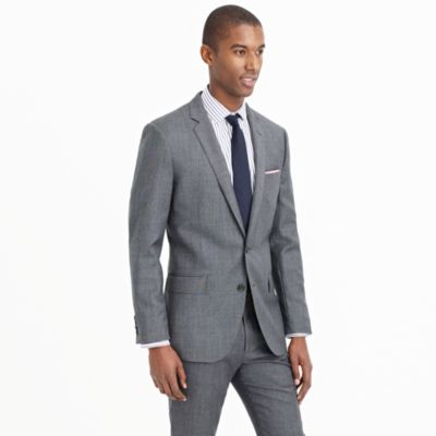 Ludlow suit jacket with center vent in Italian worsted wool