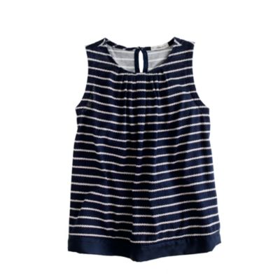 Girls' tank in rope stripe