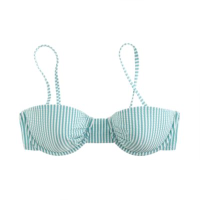 Seersucker demi underwire top