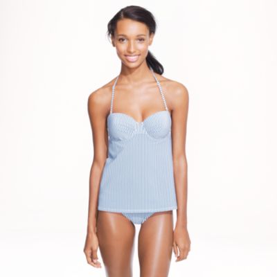 Seersucker underwire swing top