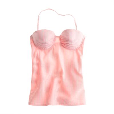 Seersucker underwire swing top