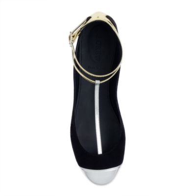 Colorblock T-strap ballet flats