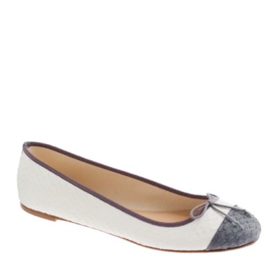 Collection classic snakeskin ballet flats