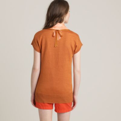 Linen tie-back sweater