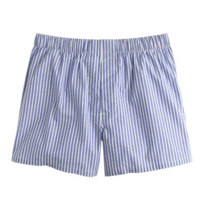 Blue-and-white stripe boxers