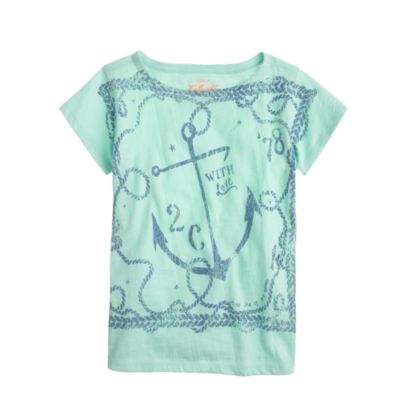 Girls' anchor and rope tee