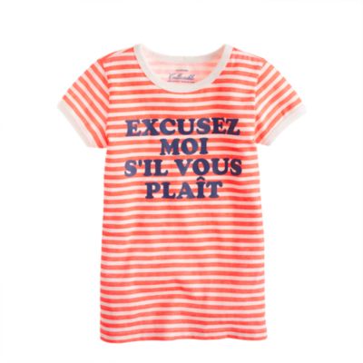 Girls' excusez moi tee