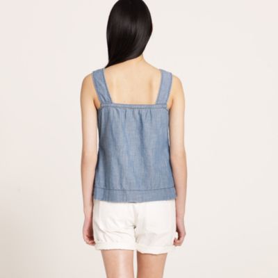 Chambray tuxedo cami