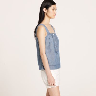 Chambray tuxedo cami