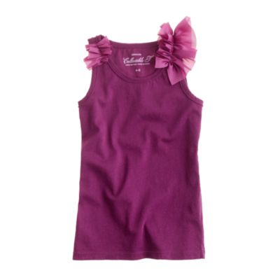 Girls' petal flutter tank