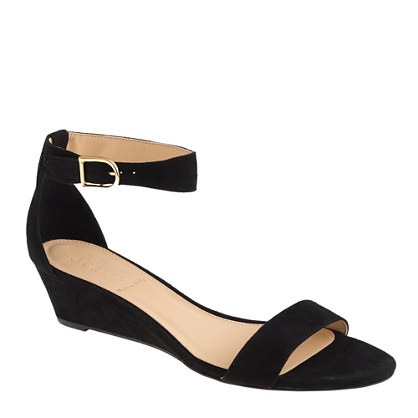 Lillian suede low wedges