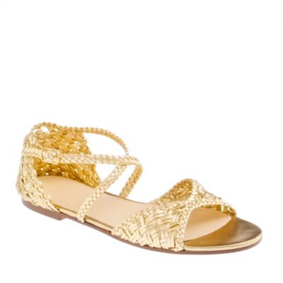 Collection metallic woven sandals