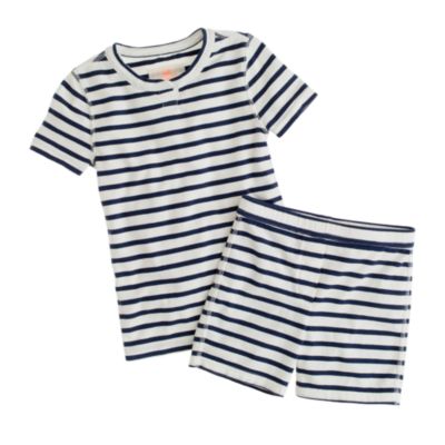Girls' short-sleeve sleep set in stripe