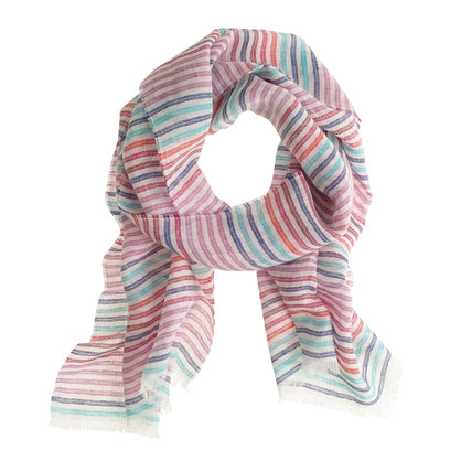 Multicolor stripe scarf