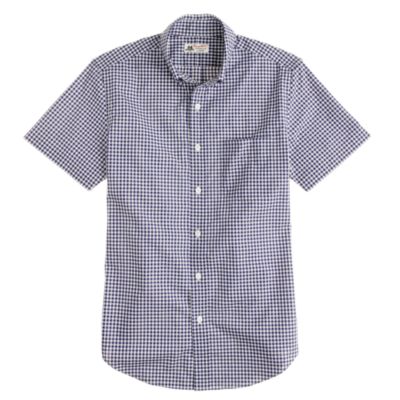 Thomas Mason&reg; short-sleeve shirt in navy gingham