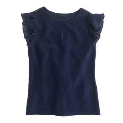 Silk flutter top