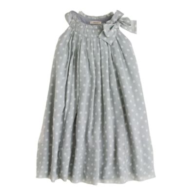 Girls' collection crinkle silk chiffon dot dress
