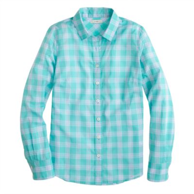 Perfect shirt in mint plaid