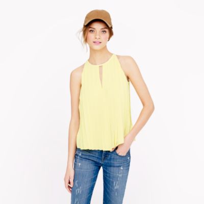 Pleated chiffon top
