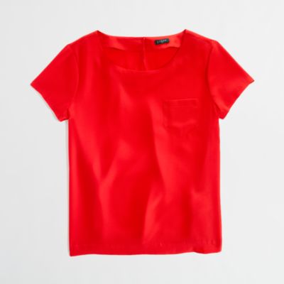 Factory draped pocket tee