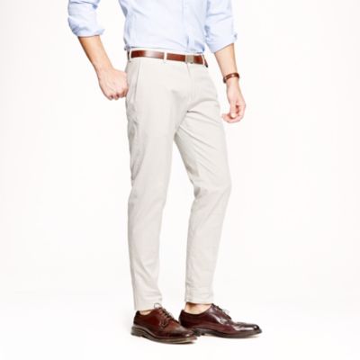 Ludlow slim suit pant in fine-stripe cotton
