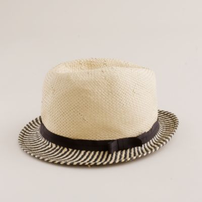 Woven straw fedora