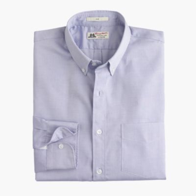 Slim washed Thomas Mason&reg; fabric button-down shirt in pinpoint oxford