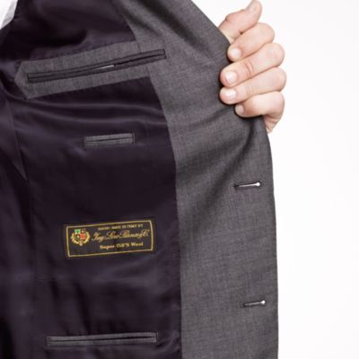 Ludlow suit jacket with double vent in glen plaid Italian wool