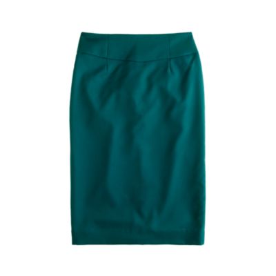 Petite telegraph pencil skirt in Super 120s