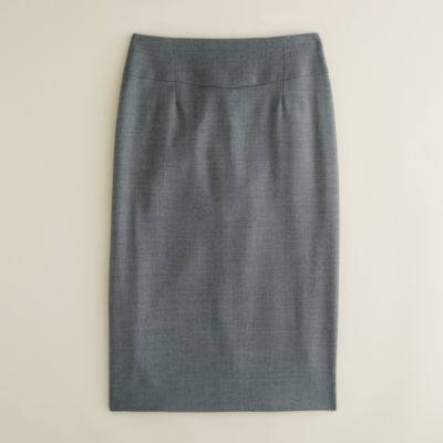 Telegraph pencil skirt in Super 120s