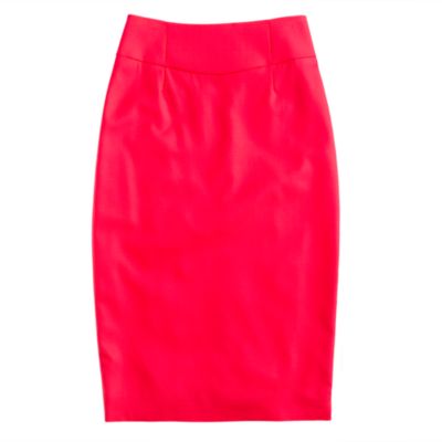 Petite telegraph pencil skirt in Super 120s