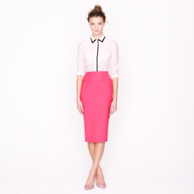 Telegraph pencil skirt in Super 120s