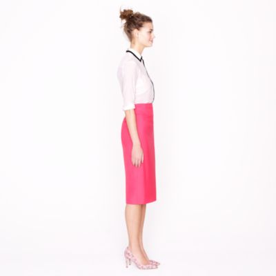 Telegraph pencil skirt in Super 120s
