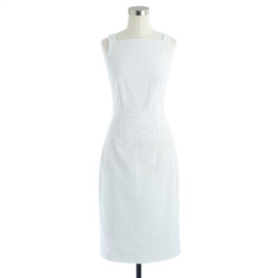 Apron dress in eyelet