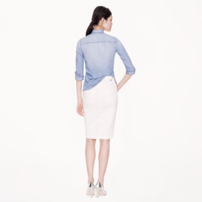 Goldsign&reg; for J.Crew Holly skirt in ecru wash