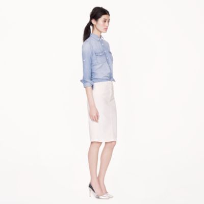 Goldsign&reg; for J.Crew Holly skirt in ecru wash
