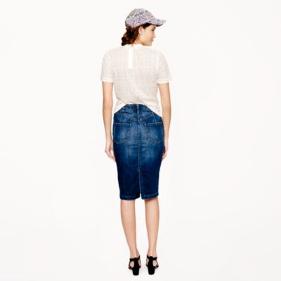 Goldsign&reg; for J.Crew Holly skirt in martel wash