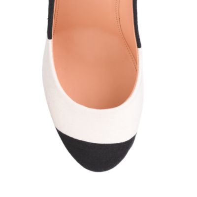 Etta canvas stripe pumps