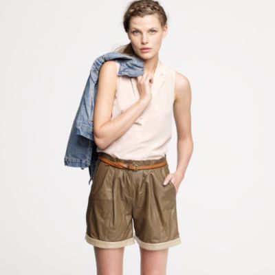 Lightweight leather short