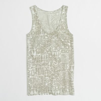 Factory sequin shapes tank