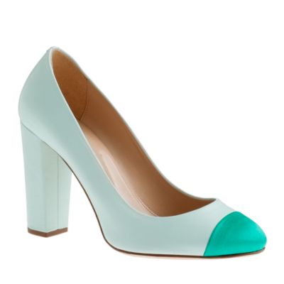 Etta satin cap toe pumps