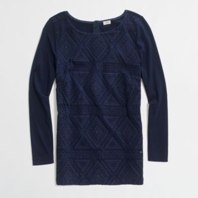 Factory diamond eyelet tee