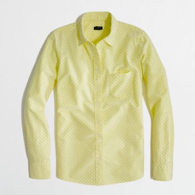 Factory patterned oxford button-down shirt