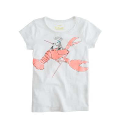 Girls' glitter lobster tee