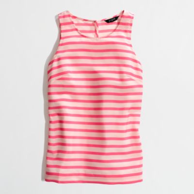 Factory draped stripe tank