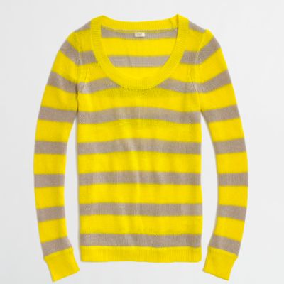 Factory linen-cotton scoopneck sweater